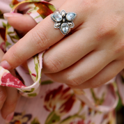 blue topaz sterling silver gemstone ring