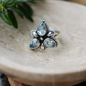 blue topaz sterling silver gemstone ring