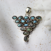 labradorite sterling silver gemstone pendant