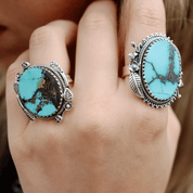 turquoise gemstone silver ring