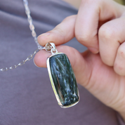 seraphinite sterling silver gemstone pendant