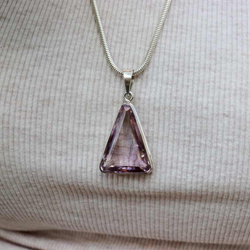 amethyst sterling silver gemstone pendant