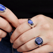sapphire quartz sterling silver gemstone ring