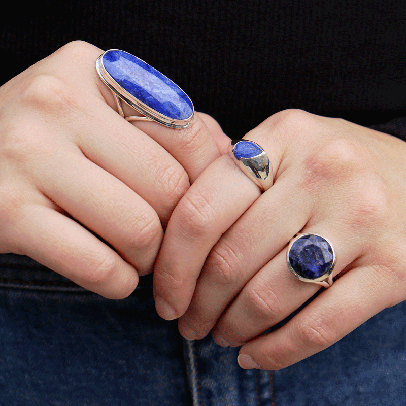 sapphire quartz sterling silver gemstone ring