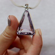 amethyst sterling silver gemstone pendant