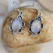 moonstone sterling silver gemstone earrings