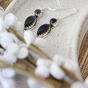 labradorite sterling silver gemstone drop earrings