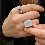 moonstone sterling silver gemstone ring
