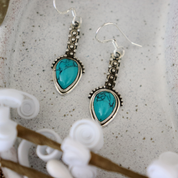 turquoise sterling silver gemstone earrings