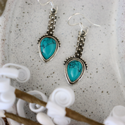 turquoise sterling silver gemstone earrings