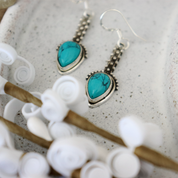 turquoise sterling silver gemstone earrings