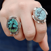 turquoise gemstone sterling silver ring