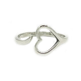 Heart Swirl Sterling Silver Ring