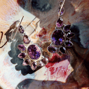 amethyst sterling silver gemstone earrings