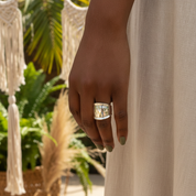 sterling silver dome ring