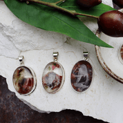 garden quartz sterling silver gemstone pendant