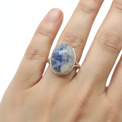 moonstone oval sterling silver gemstone ring