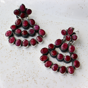 ruby quartz sterling silver drop gemstone earrings