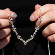 green amethyst silver gemstone necklace