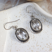 Ava Clear Quartz Gypsy Earrings