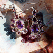 amethyst sterling silver gemstone earrings