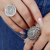 silver boho sterling silver ring