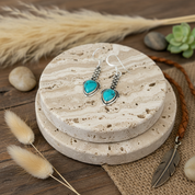 turquoise sterling silver gemstone earrings