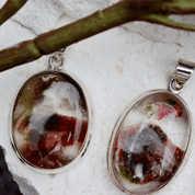 garden quartz sterling silver gemstone pendant