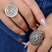 silver boho sterling silver ring