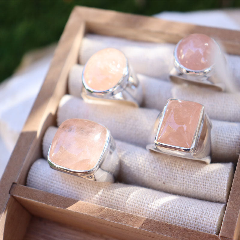 Morganite Boho Style Gemstone Ring