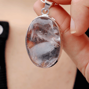 garden quartz sterling silver gemstone pendant