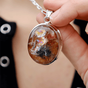 garden quartz sterling silver gemstone pendant
