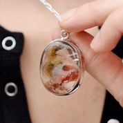 garden quartz sterling silver gemstone pendant
