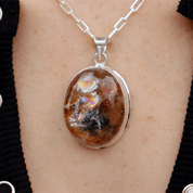 garden quartz sterling silver gemstone pendant