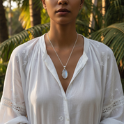 Maan Moonstone Oval Boho Pendant