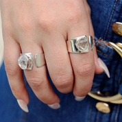 herkimer diamond sterling silver gemstone ring