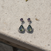 mystic topaz sterling silver gemstone earrings
