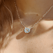 blue topaz handmade sterling silver gemstone necklace