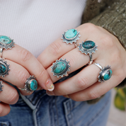 turquoise sterling silver gemstone ring