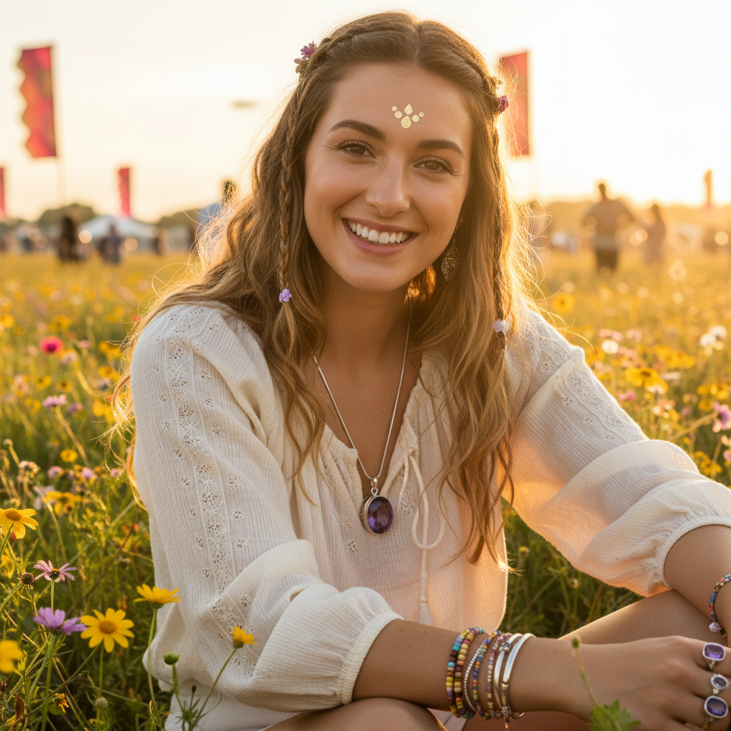 amethyst sterling silver oval gemstone pendant