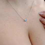 blue topaz sterling silver necklace