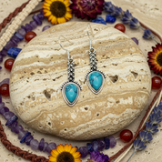 turquoise sterling silver gemstone earrings