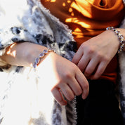 amethyst gemstone silver bracelet