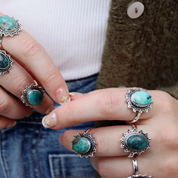 turquoise sterling silver gemstone ring