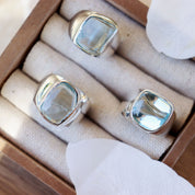 blue topaz silver ring