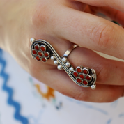 ruby quartz sterling silver gemstone ring