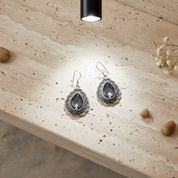 mystic topaz sterling silver gemstone earrings
