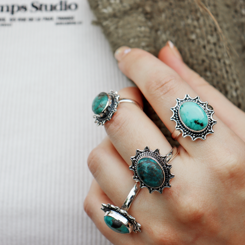 Sol Turquoise Boho Style Ring