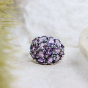 amethyst silver gemstone ring