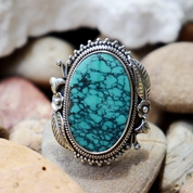 turquoise sterling silver gemstone ring